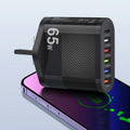White and black Type-C mobile phone charging plug for EU UK US outlets