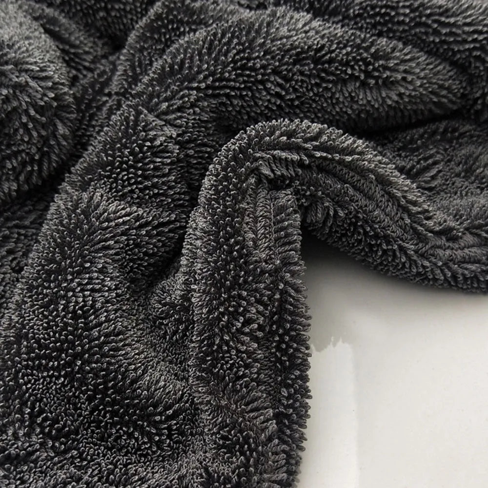 Grey microfiber car wash towel 40x40cm for vehicle drying