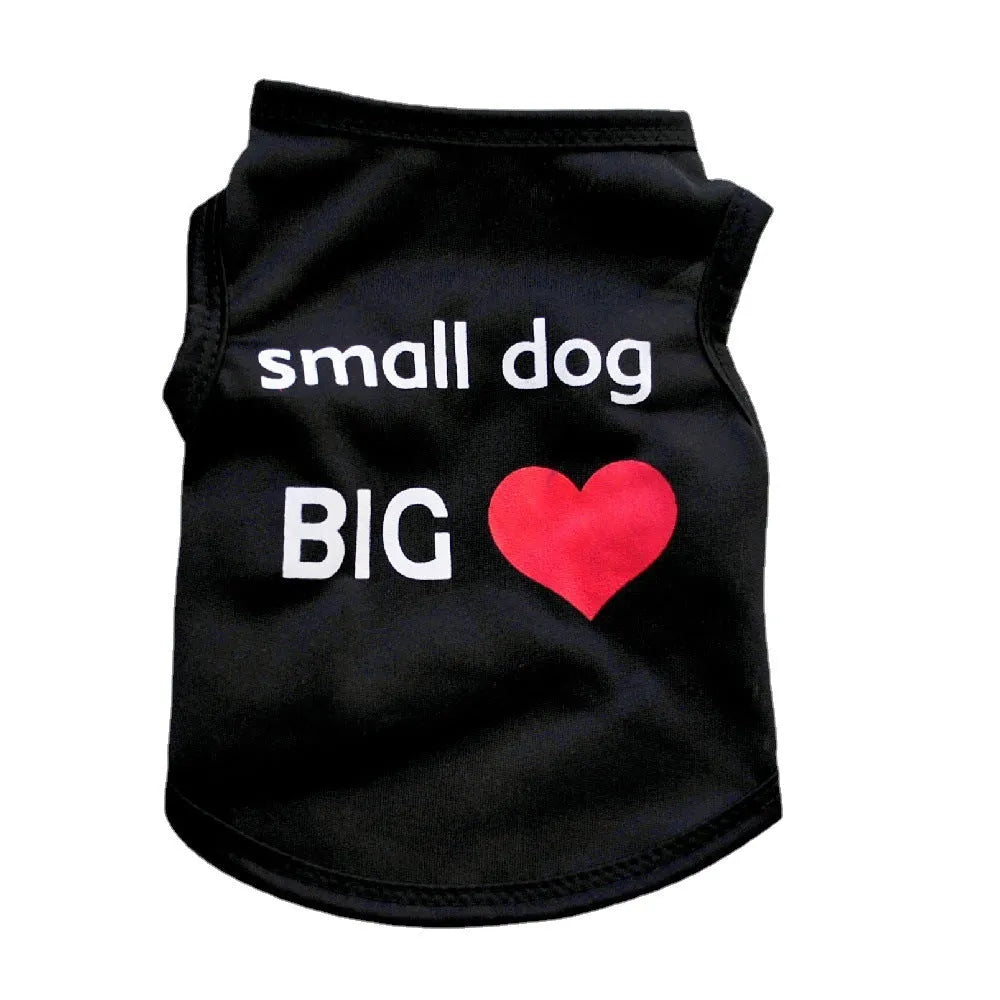 Polyester puppy summer vest for small dogs and cats in XS to L, 13 colour and motif options including Dragon and Rose Crown