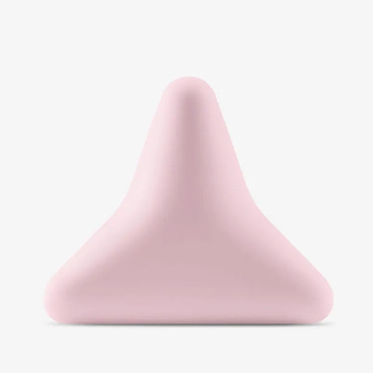 Silicone massage cone triangular relax apparatus in gray for psoas muscle release and back neck massage