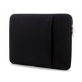Canvas laptop sleeve in grey with zipper opening and internal pockets for computer and accessories