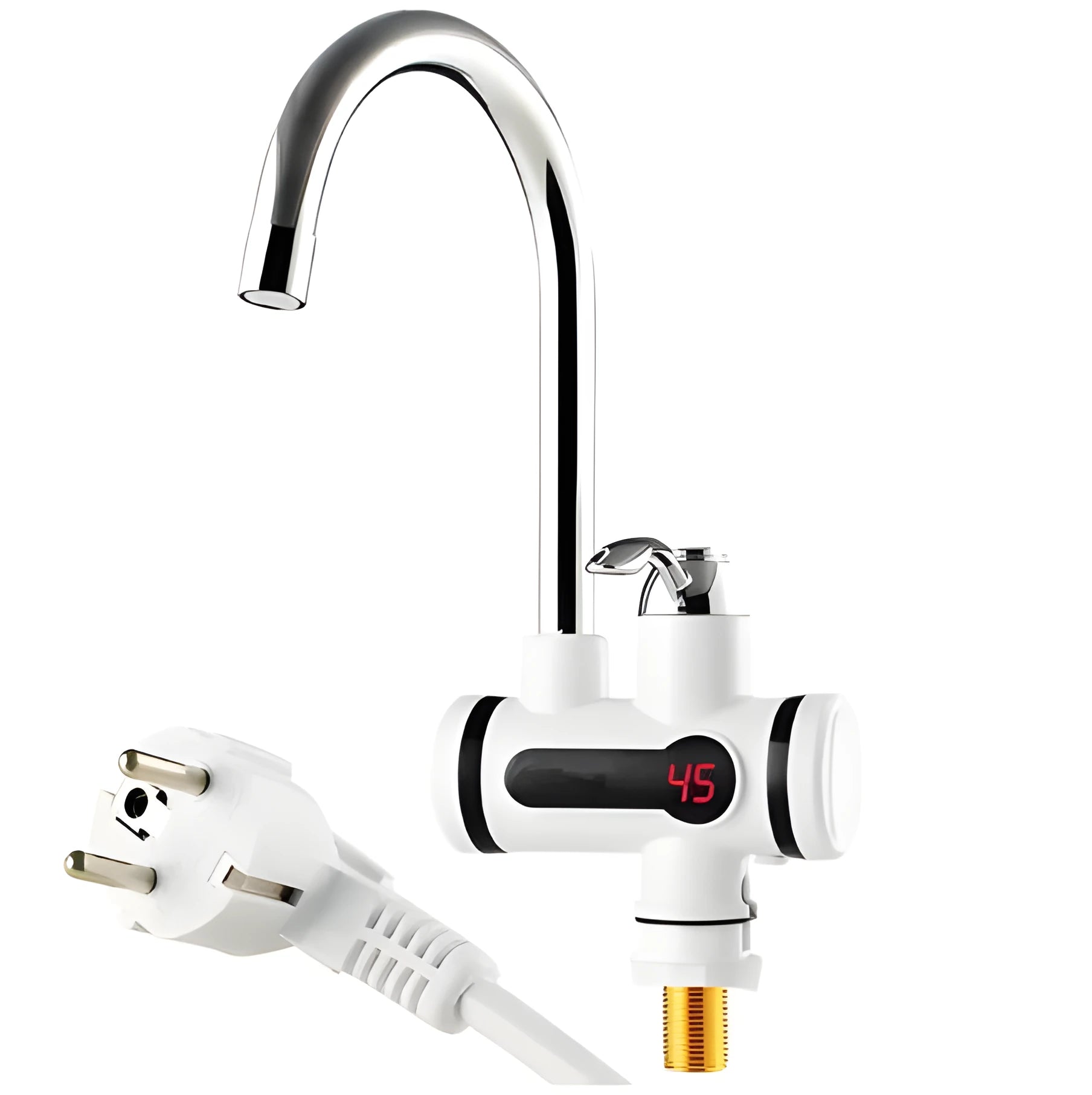 Electric kitchen water heater faucet in Classic colour with rotatable single handle single hole design