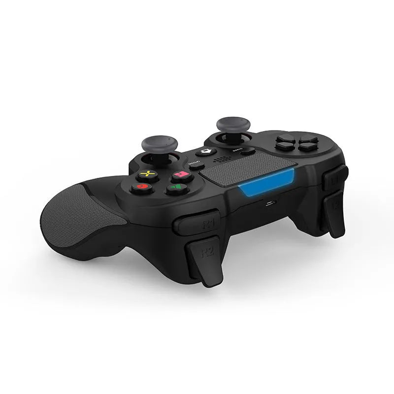 PS4 wireless gamepad in blue colour with ABS construction and vibration function
