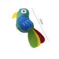 Plush cat toy shaped like a cow, parrot, or crocodile with catnip for interactive play