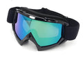 Adult anti-twist anti-fall sports goggles with TPU full frame in bright black transparent film, model MT003