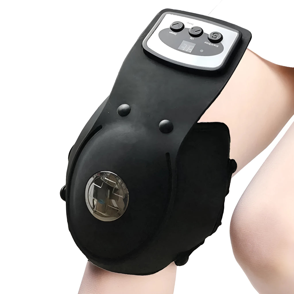 Infrared knee and shoulder massager unit with adjustable temperature control and separate pads.