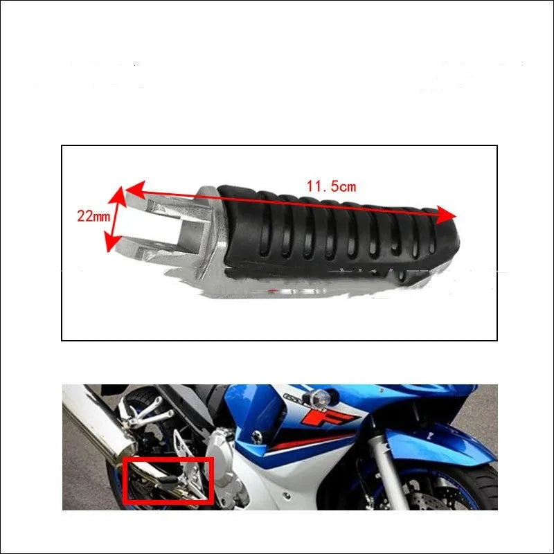 Black aluminium alloy motorcycle foot pegs set for Suzuki Hayabusa and V-Strom models