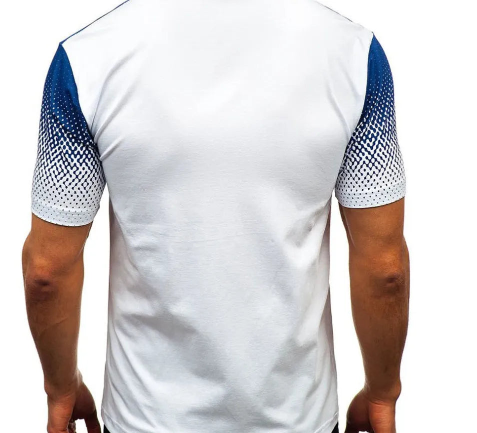 Cotton short sleeve lapel shirt with dot pattern in multiple colours for casual wear
