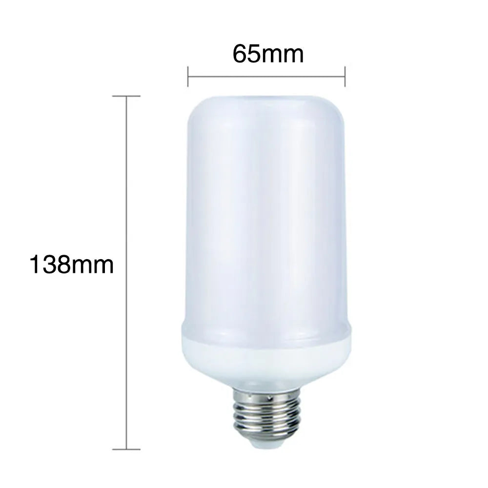 Atmosphere decorative flame effect LED lamp showing flickering fake fire light
