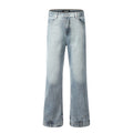 Men's blue cotton denim reverse wear jeans with mid-waist cut, size range S to XXL