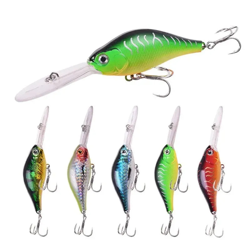 Little Fat Man deep diving long tongue board mino fishing lure, 10.5cm length