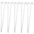 White PP plastic car window flag pole holder set with 10 poles for vehicle decoration