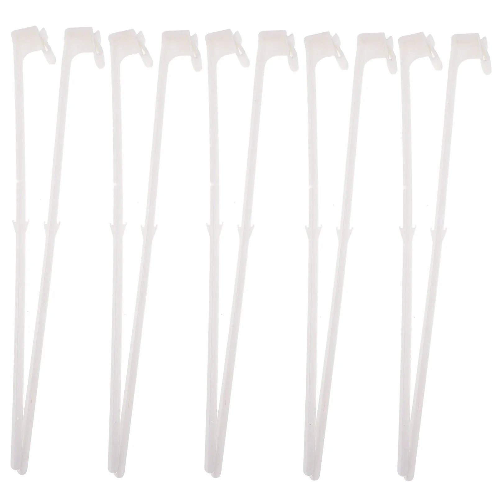 White PP plastic car window flag pole holder set with 10 poles for vehicle decoration