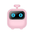 Mini portable thermal printer for students in white, with USB cable