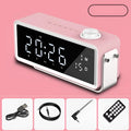 K5 smart alarm clock speaker with dual speakers and bass diaphragm in black