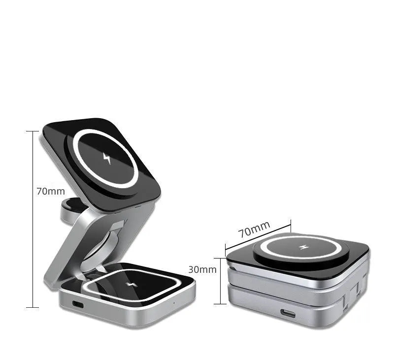 Desktop wireless charging bracket with folding design for Apple Samsung Google Pixel Watch
