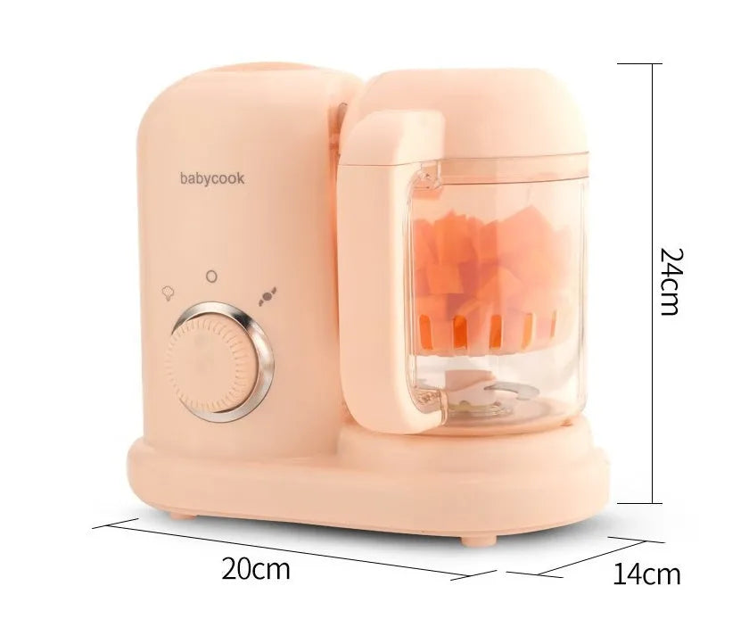 Baby food processor and steamer blender in green or pink with 10-litre capacity