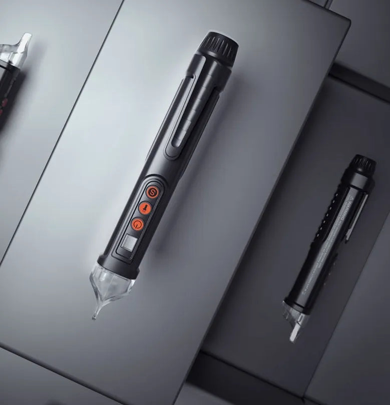 Intelligent multi-function line detection induction test pencil in black or AC 10 colour