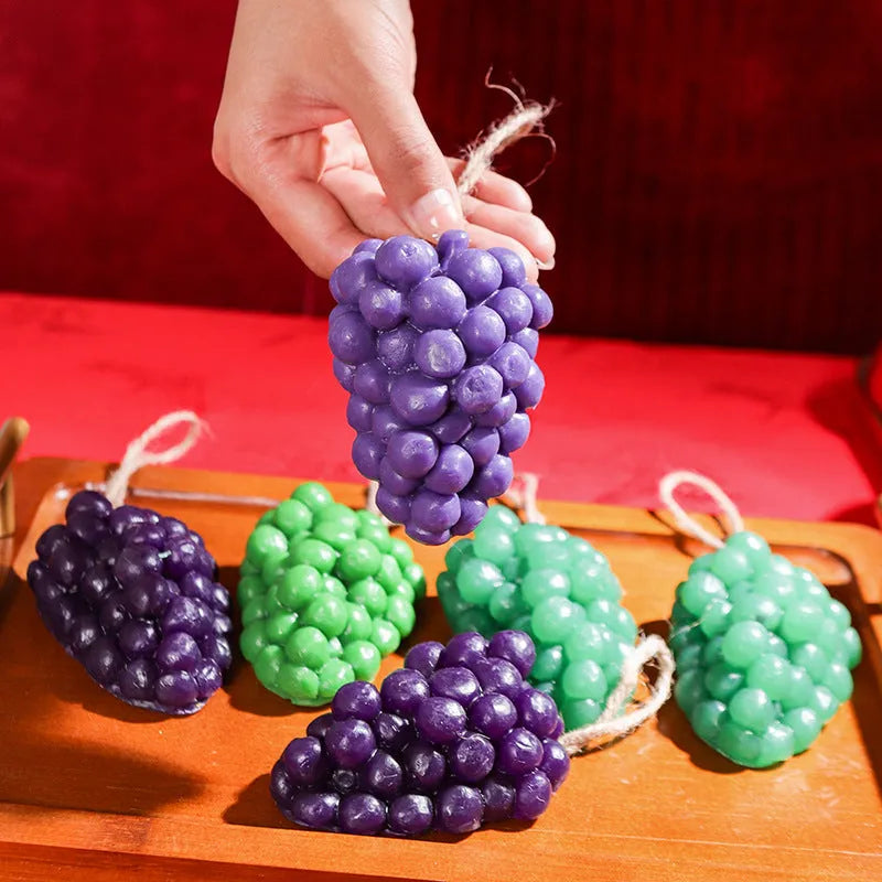 Purple and green grape handmade soap bars weighing 80 grams
