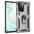 Samsung Note20+ magnetic phone protective cover in black with TPU+PC dual-layer military armour and frosted finish