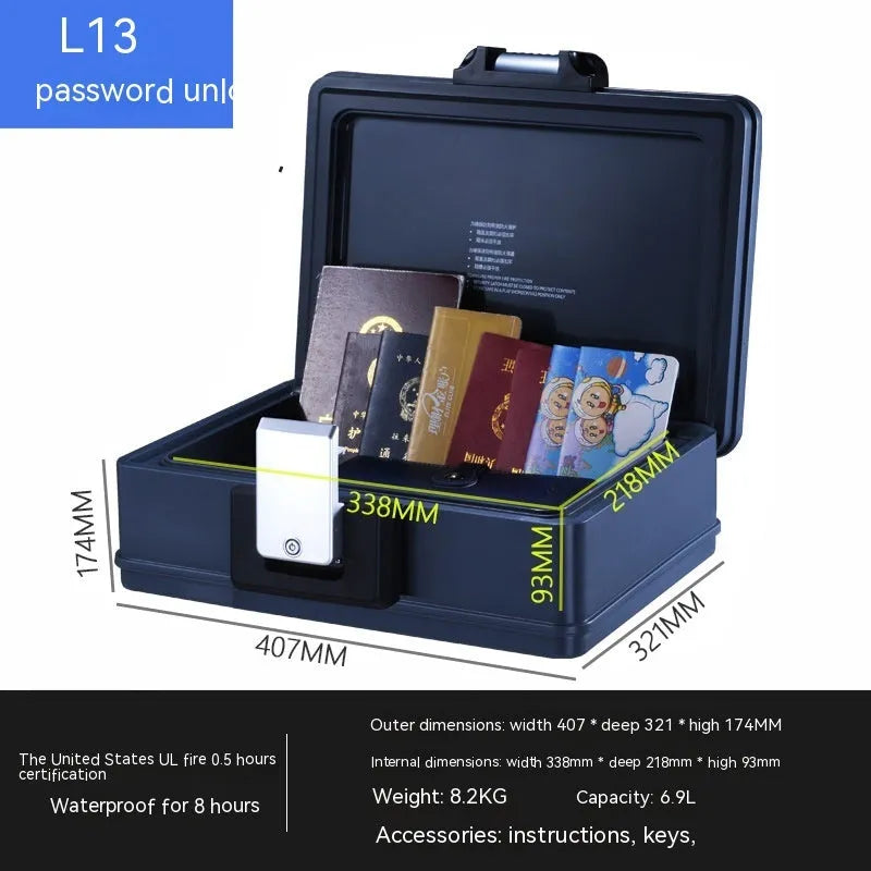 Portable small password safe box with mechanical dial combination lock