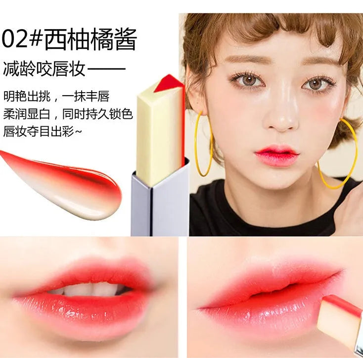 Double Gradient Lipstick full size 2.7g long-lasting lip colour, one piece, models 01-08