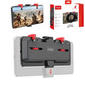 PG-9137 black mobile phone gaming trigger bracket with adjustable metal trigger and telescopic phone clip