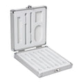 Silver aluminium storage box for TS100 soldering iron accessories with compact dimensions