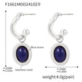 Stainless steel plated geometric eardrops earrings for women electroplating finish