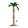 Vertical cat climbing frame with hemp rope wrapping and canna-coloured chamfered grab columns
