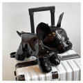 Jarre Aero bull doll satchel shoulder messenger bag in soft PU with rivet detailing, available in black, brown, silver, wine red