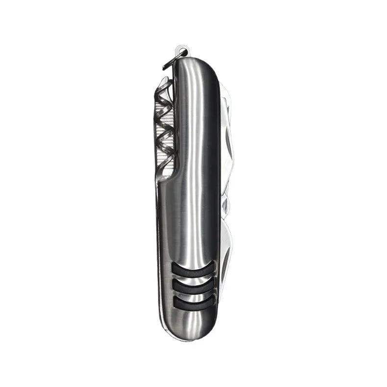 Silver multi-function pocket knife with 2Cr13 stainless steel blade folding outdoors