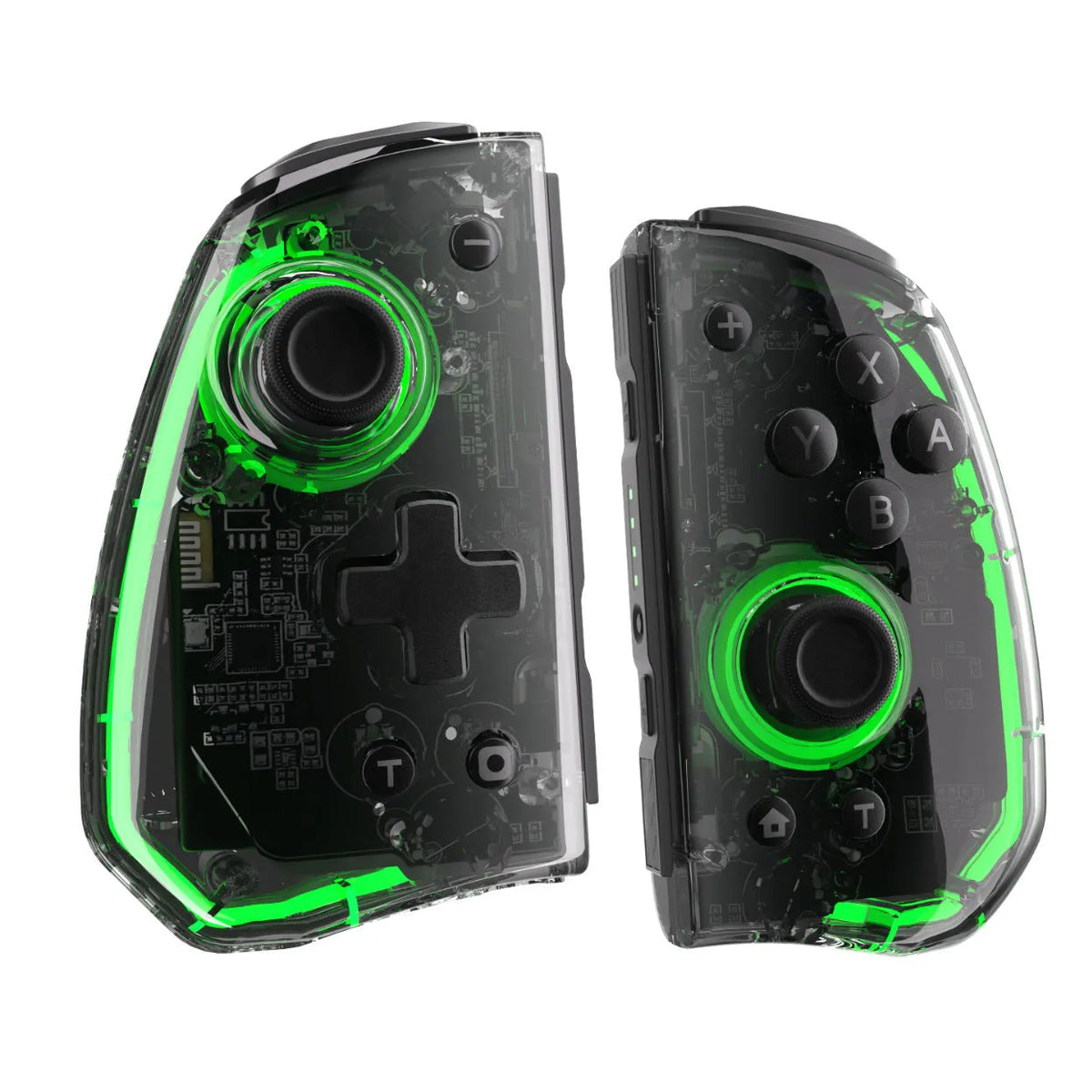 Bluetooth game console handle pair with macro programming, ALPS joystick and metal ring, ABS and copper, 110mm x 66mm x 55mm