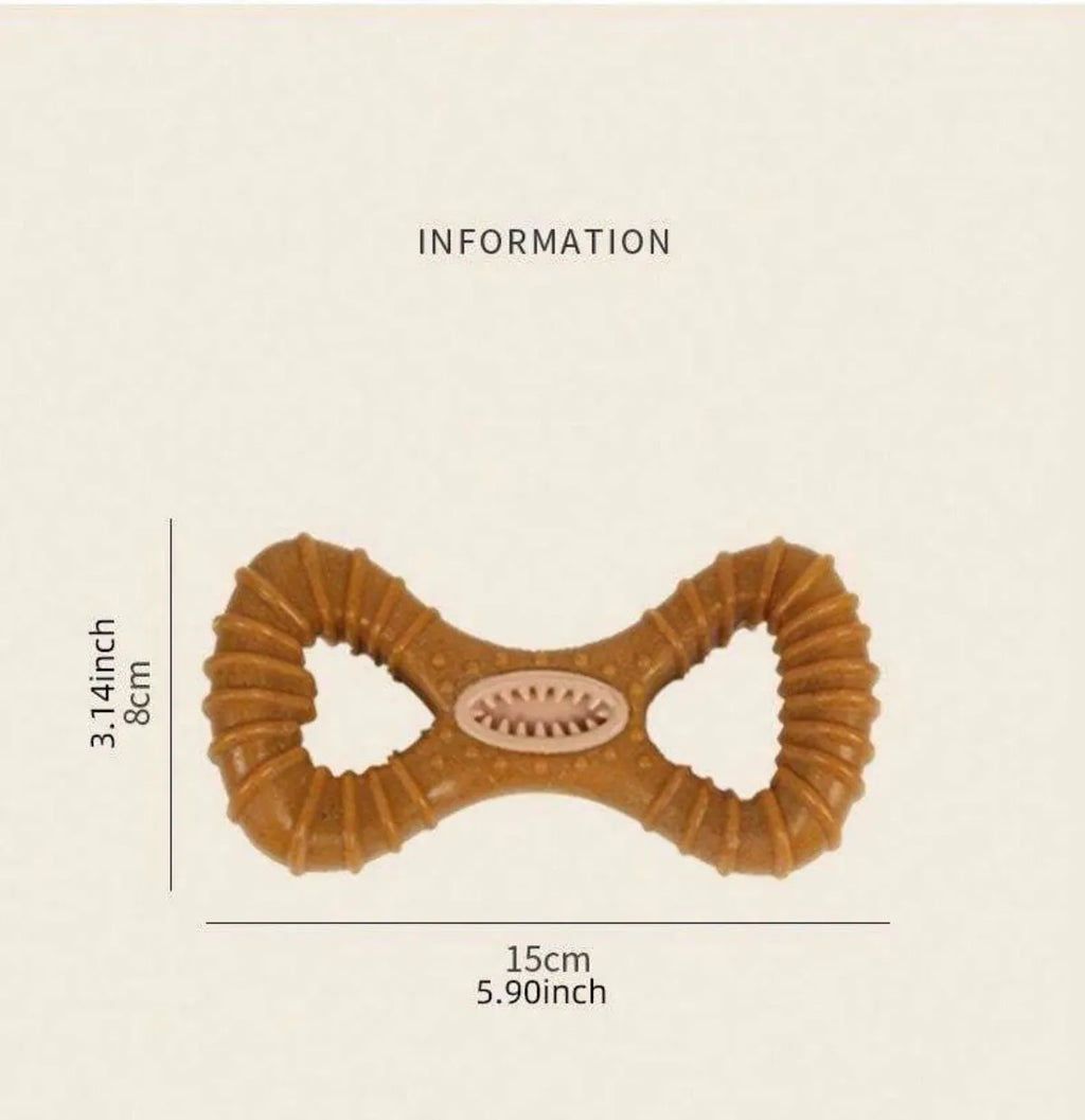 Dog chew bone toy in 8 shape and Y shape designs for teeth cleaning and play