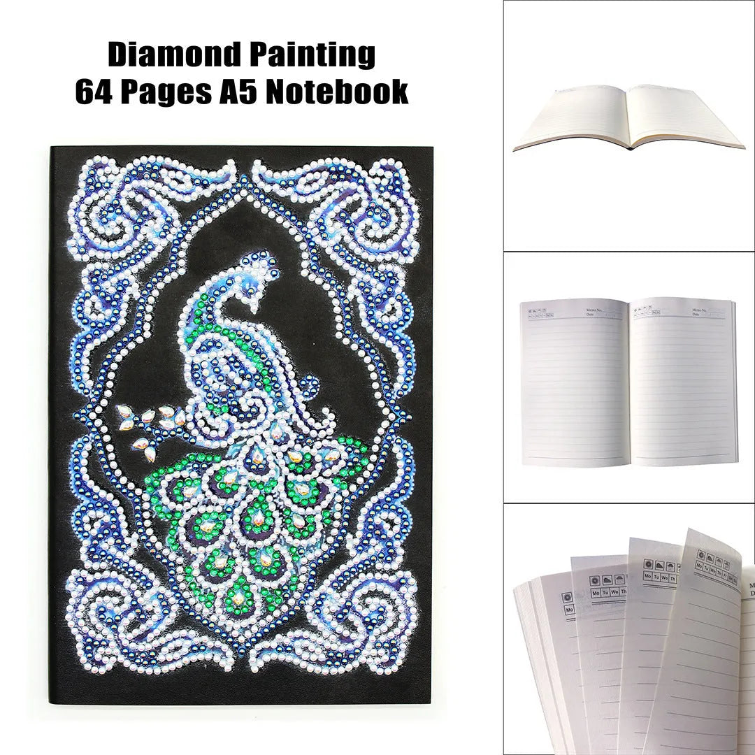 Black A5 diamond painting notebook for storing shaped drill and bright drill crystals