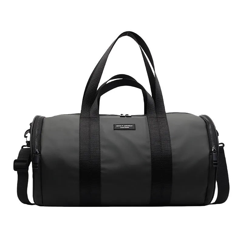 Waterproof Oxford cloth sports handbag in black, dark gold, or dark grey for men and women leisure travel