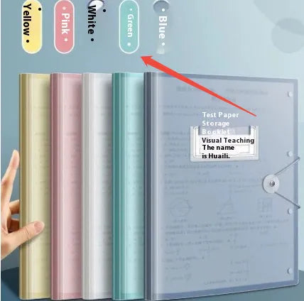 A3 test paper storage bag translucent multi-layer folder for exam paper organisation