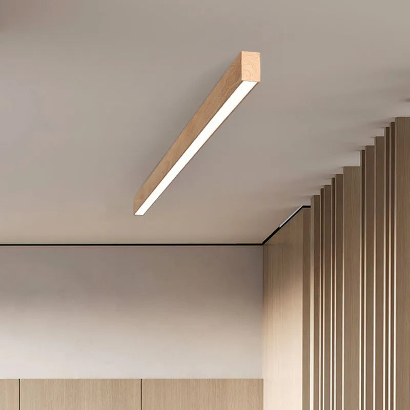 LED linear ceiling lamp iron acrylic shade corridor light remote control tri-colour dimming