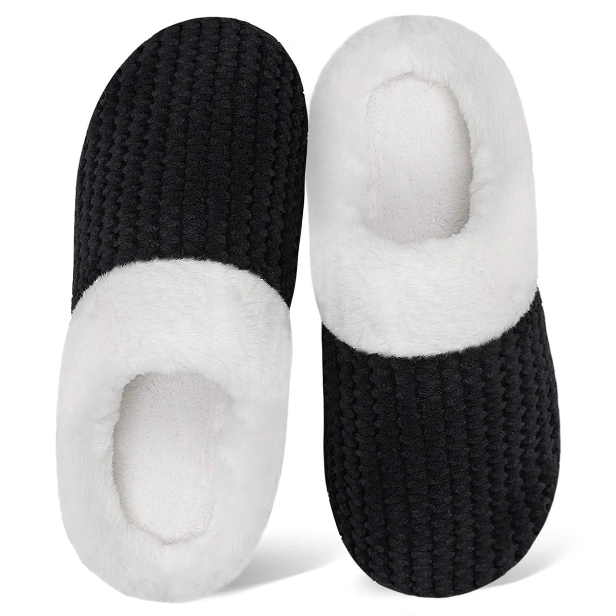 Fluffy plush unisex casual slippers in solid colours with sizes from 36-45