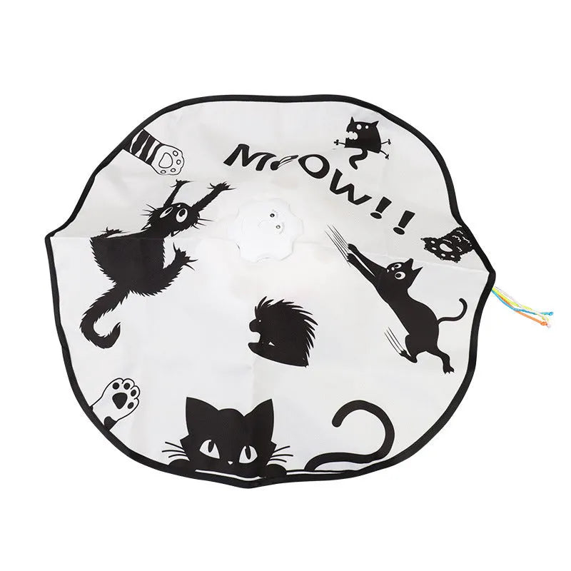 Plastic cat self-play relief teaser toy with picture colour pattern