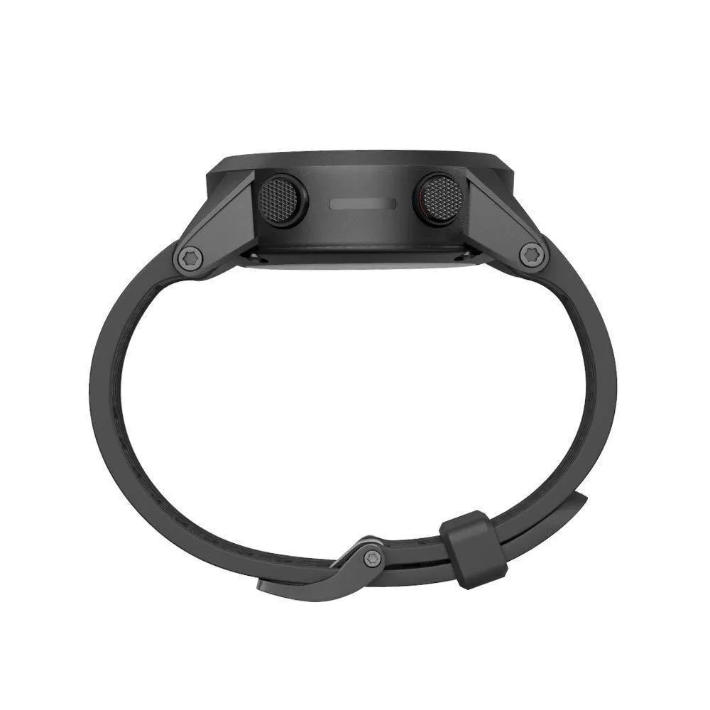 26mm silicone watch strap for Jiaming watches with black stainless steel clasp in multiple colours.