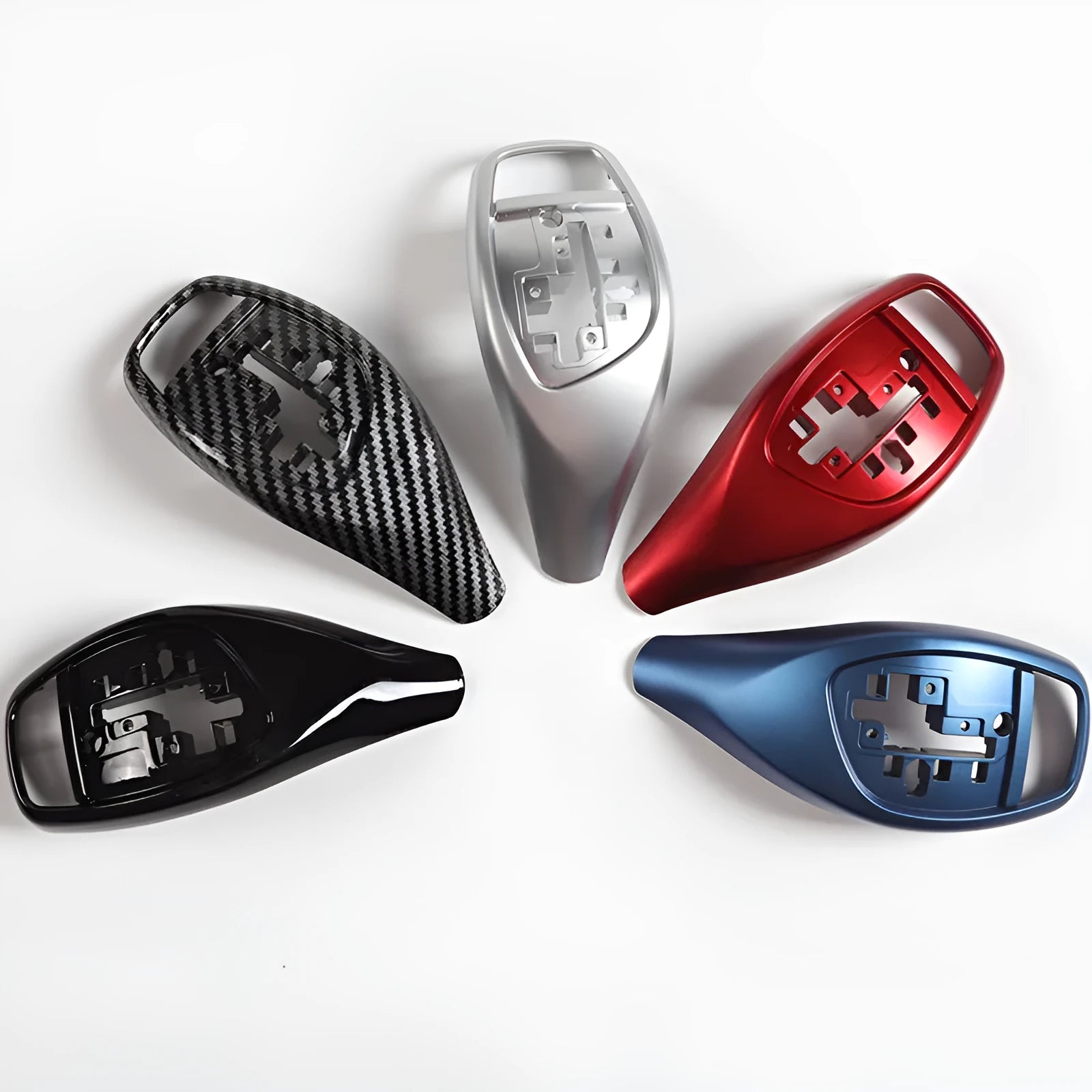 BMW 3 Series 5 Series gear cover replacement panel in sports carbon fiber pattern finish