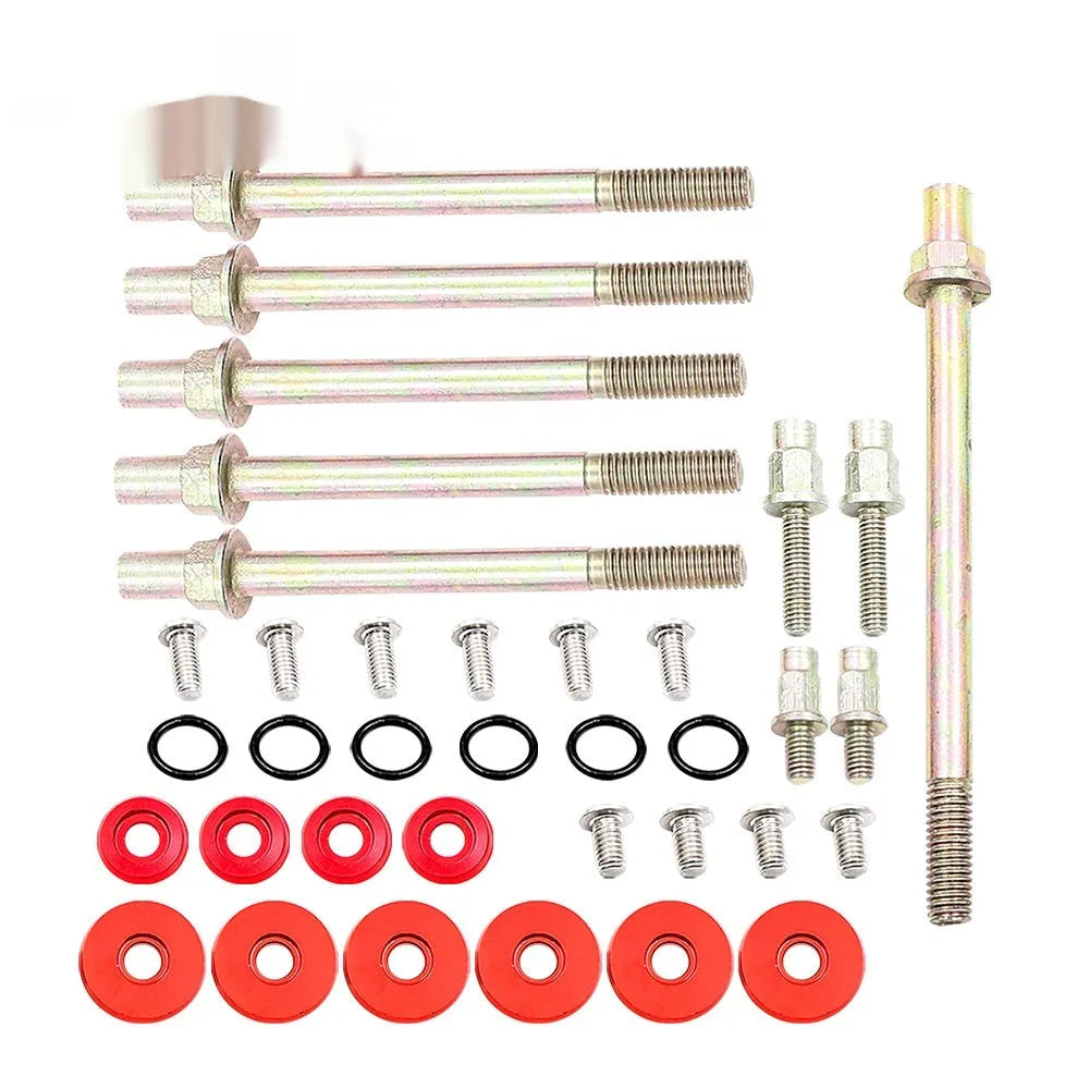Honda Civic K series aluminium engine gasket kit in black, blue, red, and silver colour options
