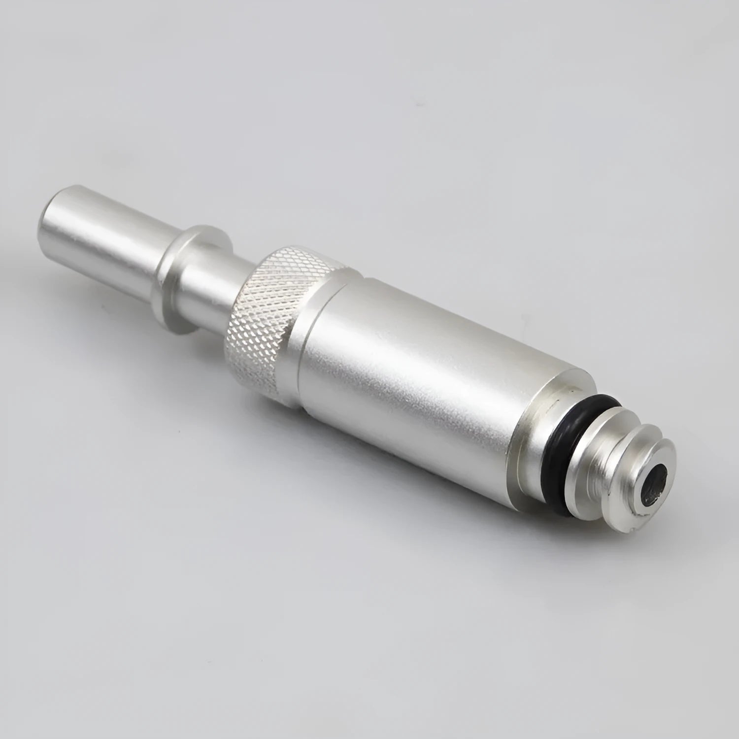 Silver metal transmission refueling joint tool for VAS6262-9 compatible manual gearbox servicing.