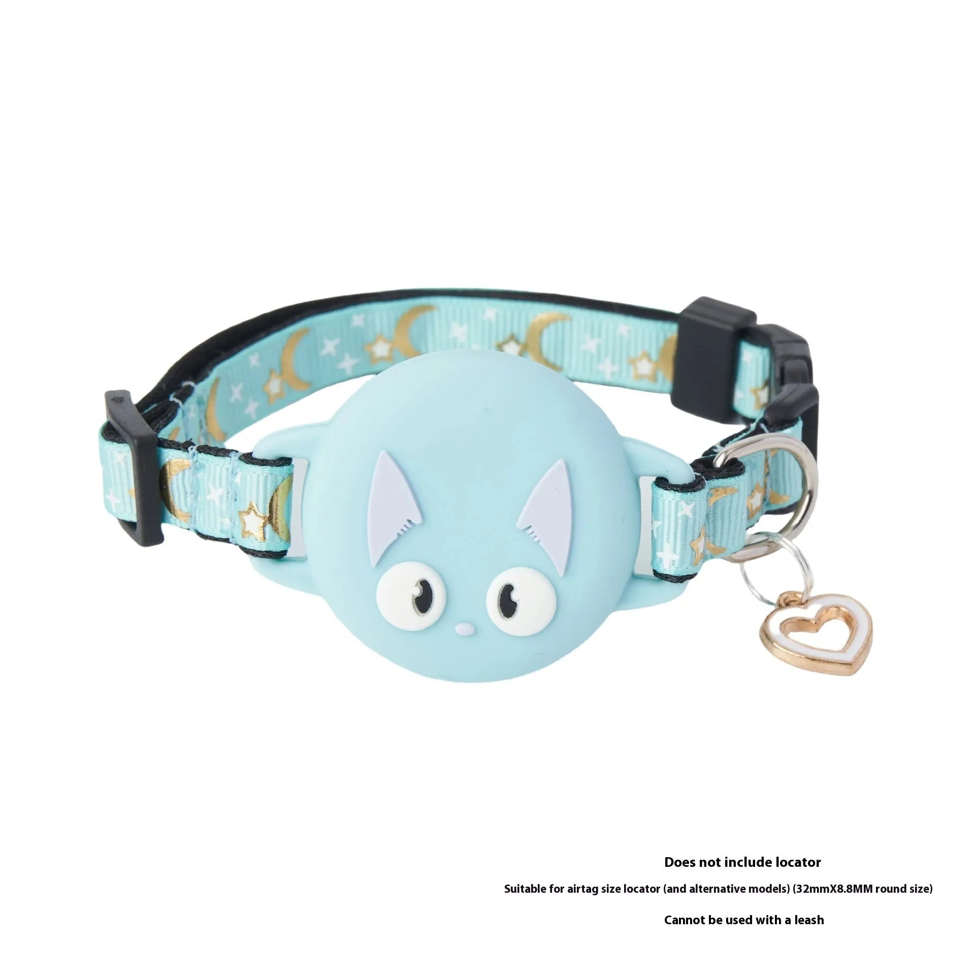 Apple AirTag protective case for cat collars in plastic with adjustable sizing
