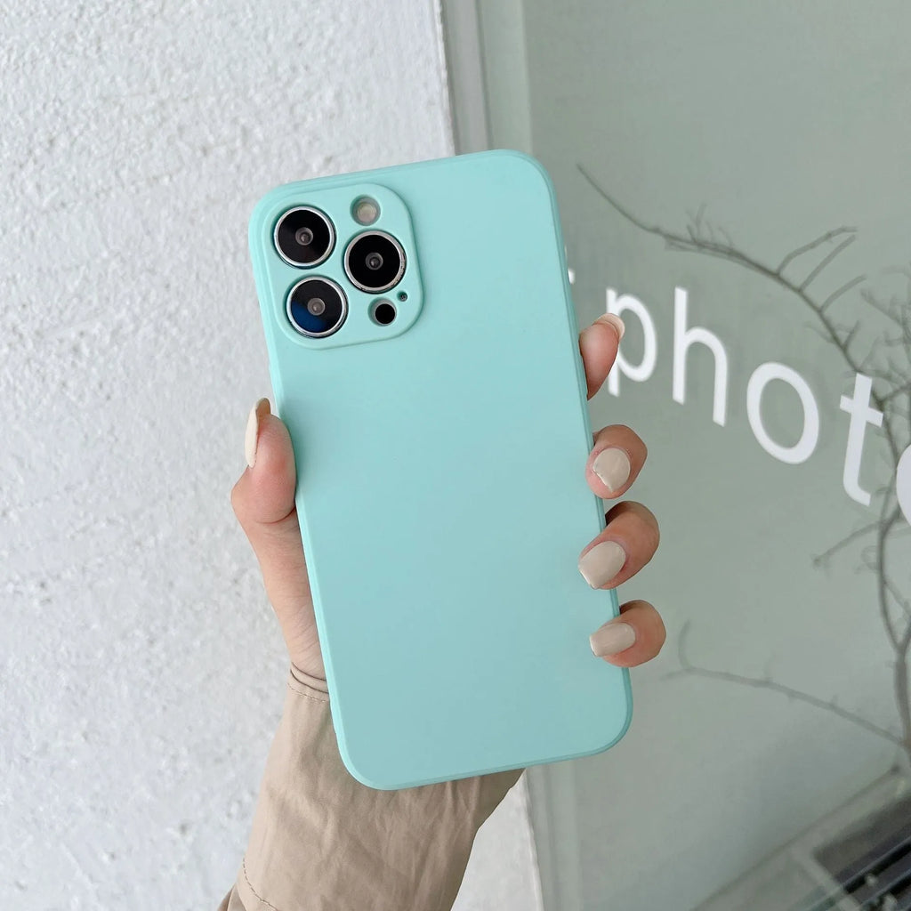 Fine hole matte TPU straight edge phone case in black for Realme10 and RealmeV20