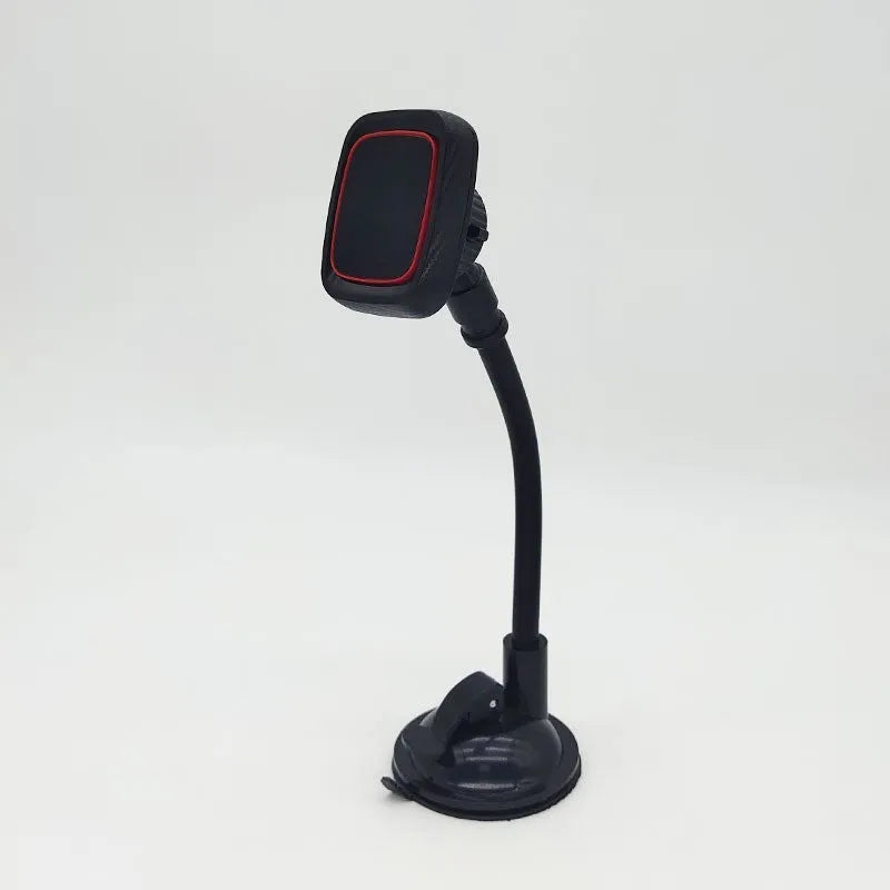 Hose black universal car air vent phone holder with long brush design mounted on vehicle dashboard