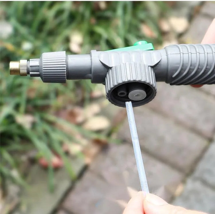 Bottle watering sprayer nozzle with tube for converting beverage bottles to garden watering cans