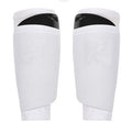 Football flapper leg guard 22cm shin pad sleeve in black or white with fixed plate