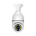 Wireless bulb security camera with 1080p resolution and full colour night vision for indoor outdoor use